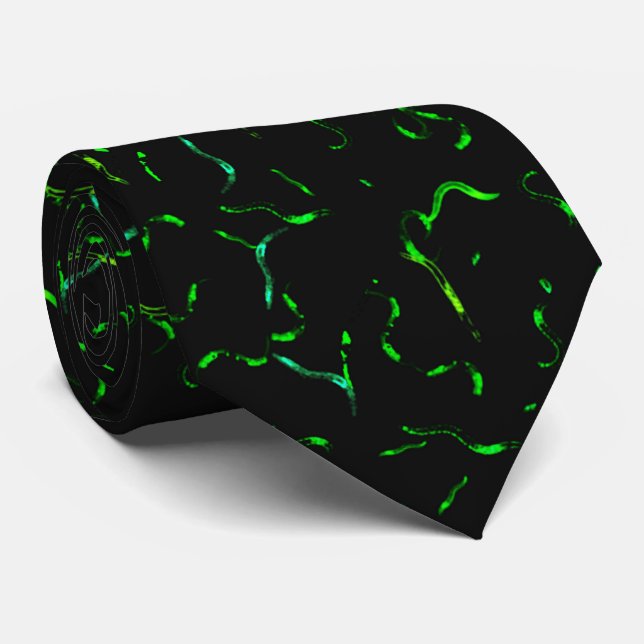 gfp worms neck tie (Rolled)