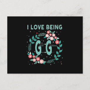 gg i love being gigi great grandmor gift invitation postcard