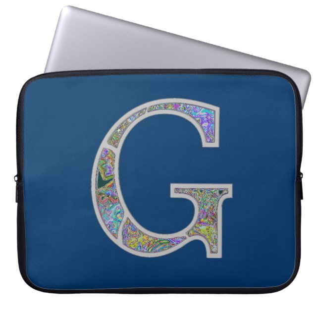Gg Illuminated Monogram Laptop Sleeve (Front)