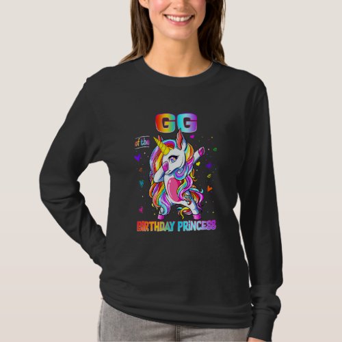 Gg Of The Birthday Princess Girl Dabbing Unicorn M T_Shirt