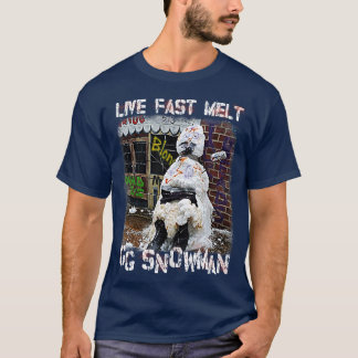 GG Snowman Live Fast Melt GG Allin Tribute T-Shirt