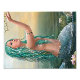 ggreen haired mermaid photo print