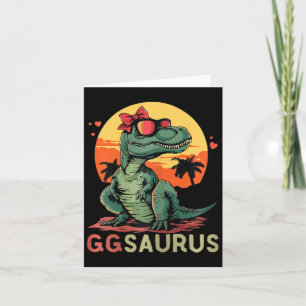 Ggsaurus Dino Dinosaur Gg-saurus T-rex Funny Trex  Card