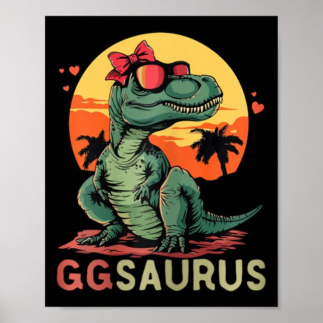 Ggsaurus Dino Dinosaur Gg-saurus T-rex Funny Trex  Poster (Front)