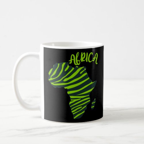 GGT Zebra Green Striped Continent Africa  Coffee Mug