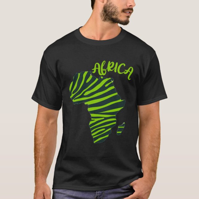 GGT Zebra Green Striped Continent Africa Pullover  (Front)