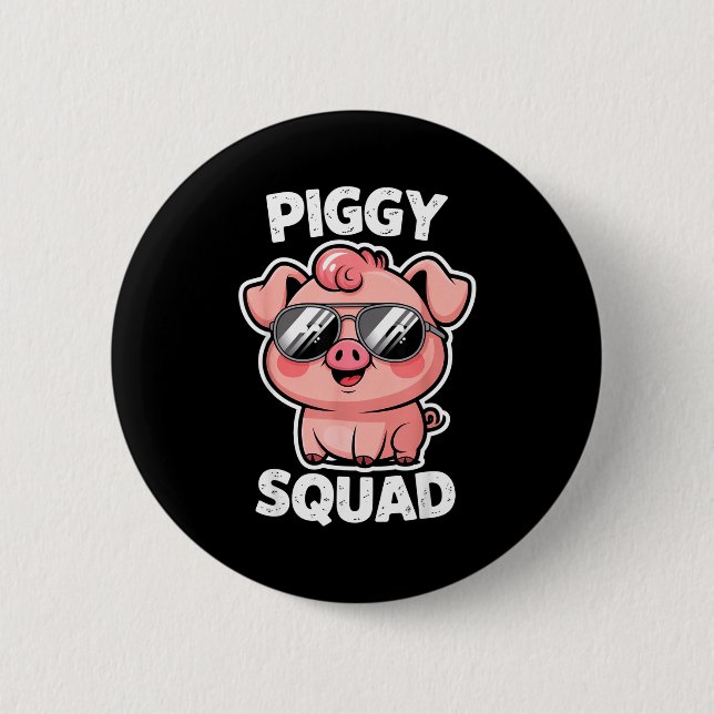 Ggy Squad G Wearing Sungles As Animal Funny Farmer Button (Front)