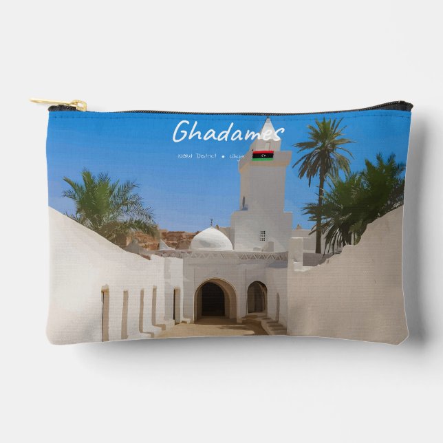 Ghadames, Libya - White Mosque Accessory Pouch (Front)