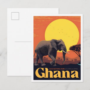 Ghana Africa Vintage Travel  Postcard