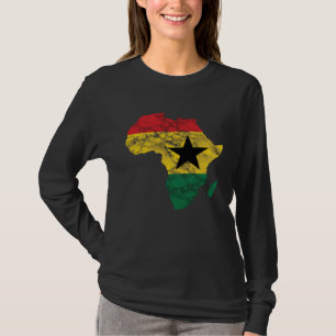 Ghana African Continent Ghanaian Flag Football T-Shirt