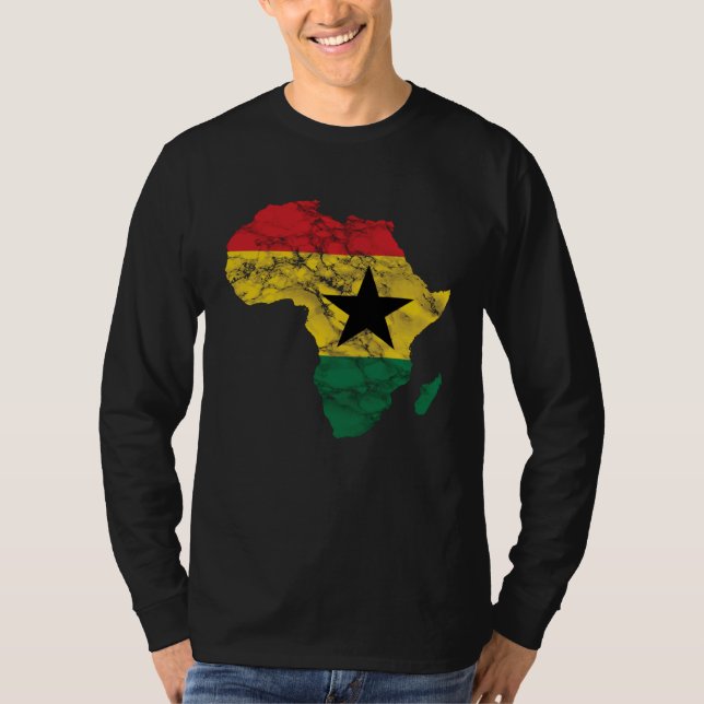 Ghana African Continent Ghanaian Flag Football T-Shirt (Front)