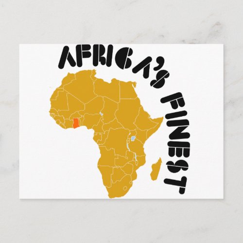 Ghana Africas Finest map of Africa Postcard