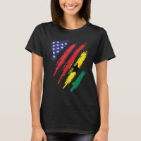 Ghana American Grown Flag USA Patriot Heritage Mon