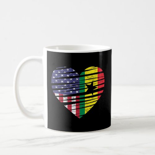 Ghana American Grown Heart USA Patriot Heritage Mo Coffee Mug