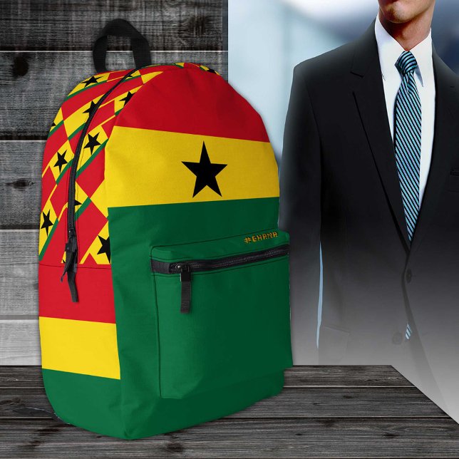 Ghana backpack, patriotic, Ghanaian Flag Printed Backpack (Creator Uploaded)