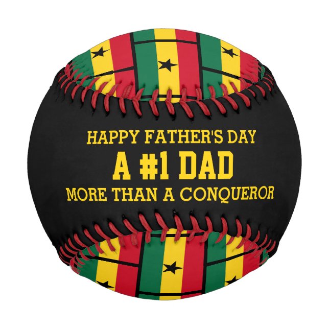GHANA Best Dad Father's Day Baseball (Front)