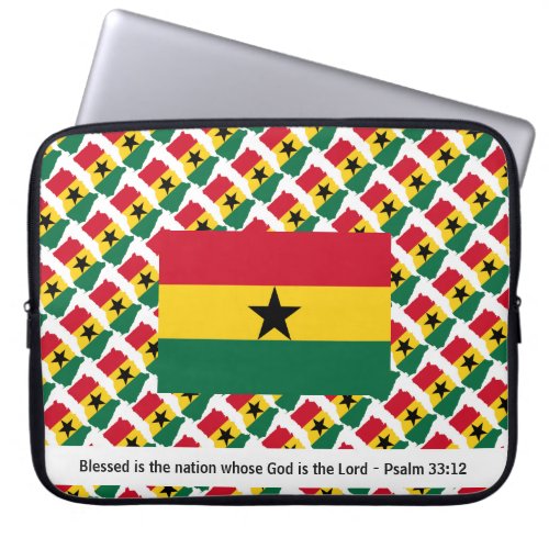 GHANA Black Star Blessed Nation Christian Laptop Laptop Sleeve