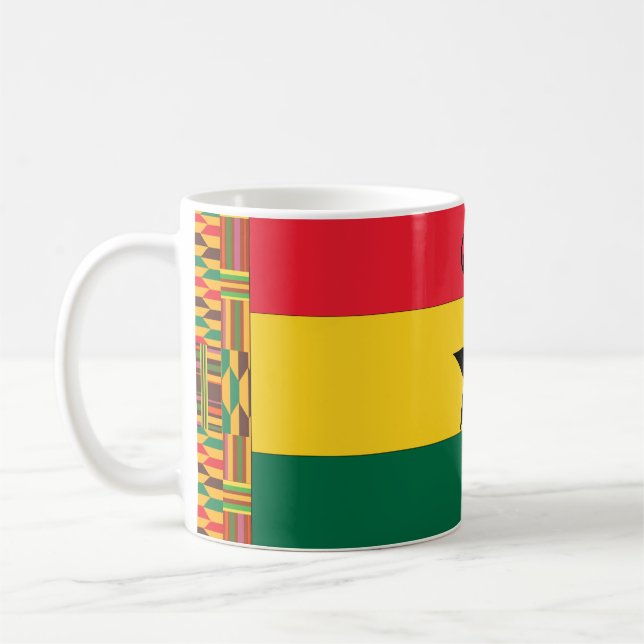 Ghana Black Star Flag Coffee Mug (Left)