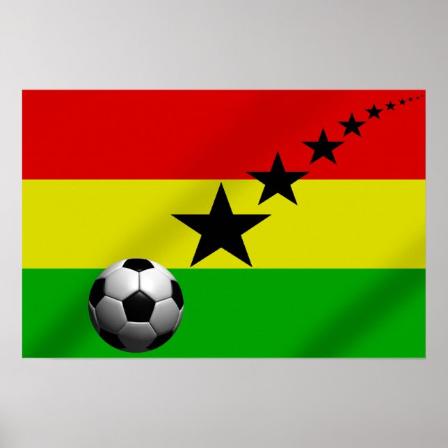 Ghana Black Stars Soccer flag Poster (Front)