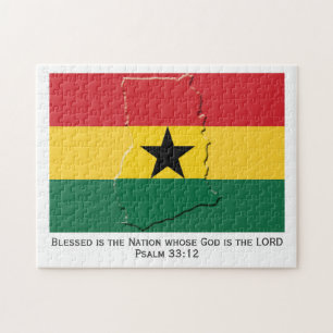 GHANA Blessed Nation GHANAIAN FLAG Jigsaw Puzzle