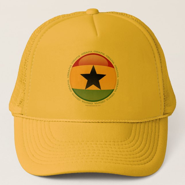 Ghana Bubble Flag Trucker Hat (Front)