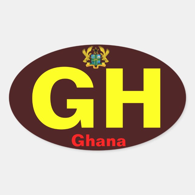 GHANA*- Bumper Sticker European Style (Front)
