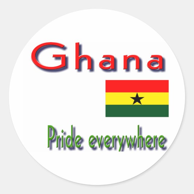 Ghana Classic Round Sticker (Front)