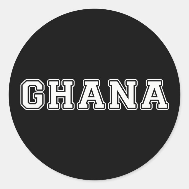 Ghana Classic Round Sticker (Front)