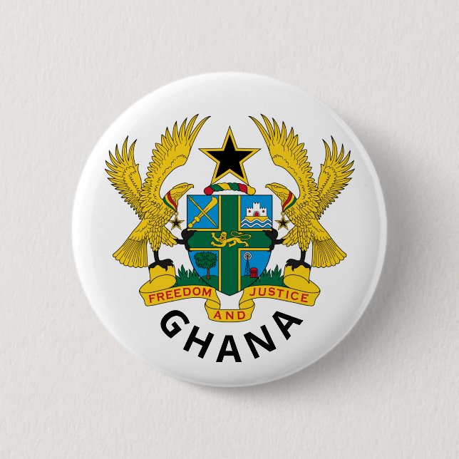 Ghana coat of arms button (Front)
