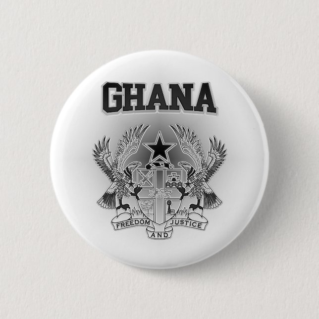 Ghana Coat of Arms Button (Front)