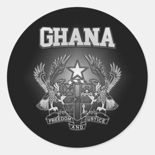 Ghana Coat of Arms Classic Round Sticker