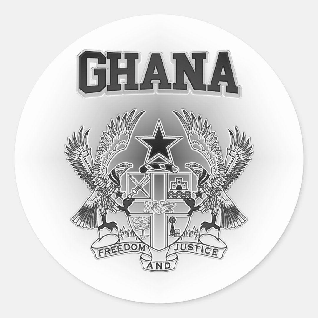 Ghana Coat of Arms Classic Round Sticker Zazzle