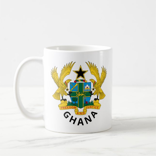 Ghana coat of arms coffee mug (Left)