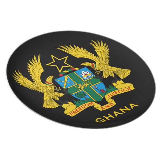 Ghana* Coat of Arms Collector's Melamine Plate (Right Side)