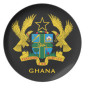 Ghana* Coat of Arms Collector's Melamine Plate (Front)