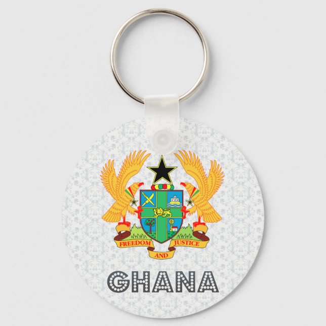 Ghana Coat of Arms Keychain (Front)