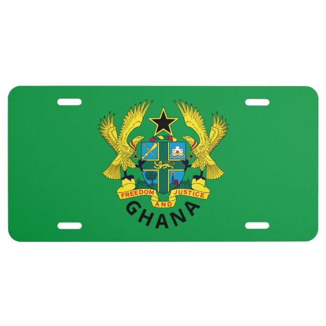 Ghana coat of arms license plate (Front)