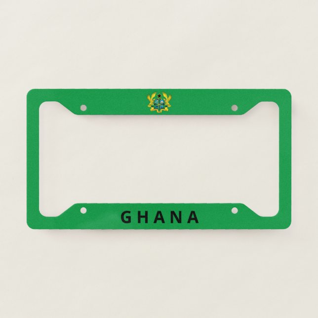 Ghana coat of arms license plate frame (Front)