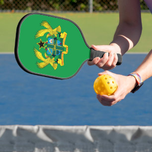 Ghana coat of arms pickleball paddle