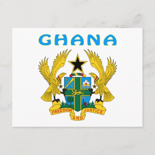 Ghana Coat Of Arms Postcard