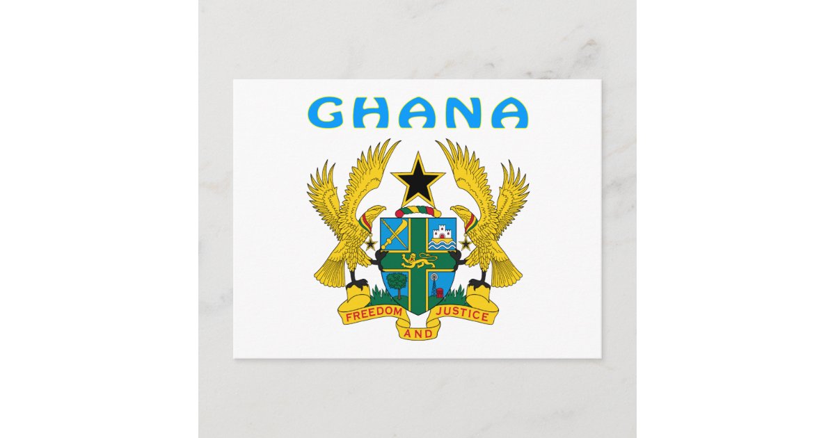 Ghana Coat Of Arms Postcard Zazzle
