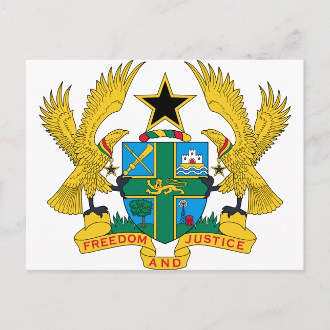 Ghana Coat of Arms Postcard (Front)