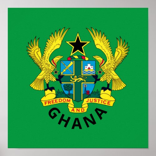 Ghana coat of arms poster