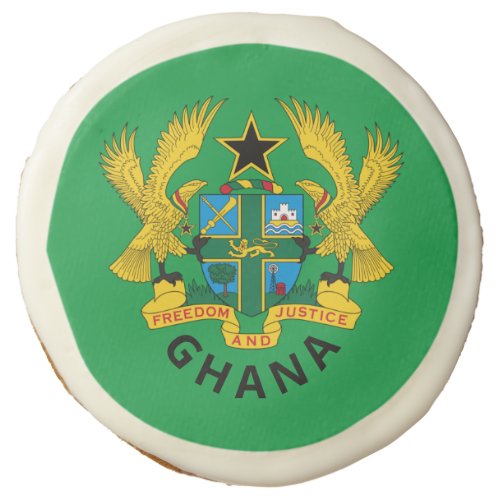 Ghana coat of arms sugar cookie