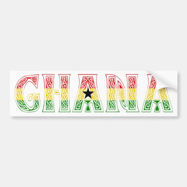 Ghana Colors design! Bumper Sticker (Front)