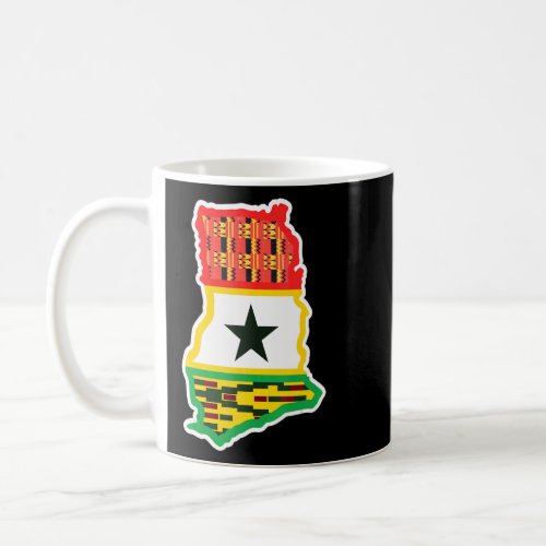 Ghana Country Map Patriotic Flag Ghanaian  Coffee Mug
