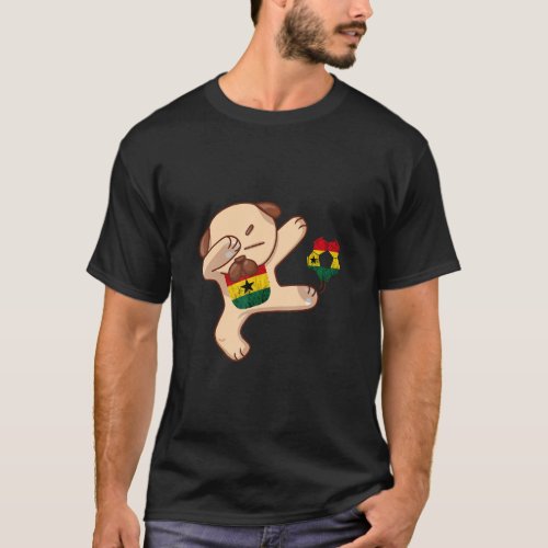 Ghana Dog Ghana Flag Ghanese Pride Ghana Football  T_Shirt