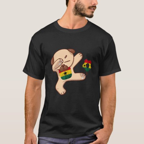 Ghana Dog Ghana Flag Ghanese Pride Ghana Football  T_Shirt