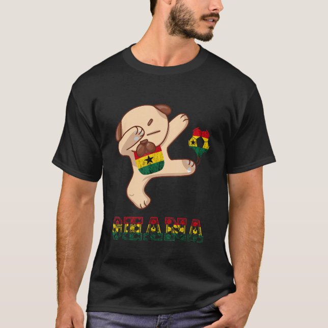 Ghana Dog Ghana Football Team Ghana Flag Ghanese P T-Shirt (Front)