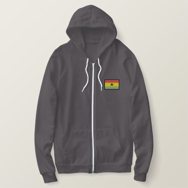 Ghana Embroidered Hoodie (Design Front)